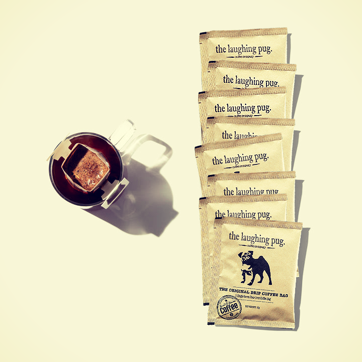 The Laughing Pug Introduction Pack (Drip Coffee Bags with hanging arms)